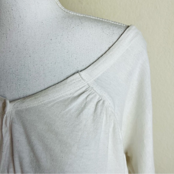 Free People White Sweet Little Tee Button Up Blouse - Picture 6 of 13